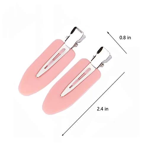LUOTIVON No Bend Hair Clips 5.5cm (2.17in) | Pack of 6 Black & Pink for Styling, Makeup, Sleeping thumbnail 2