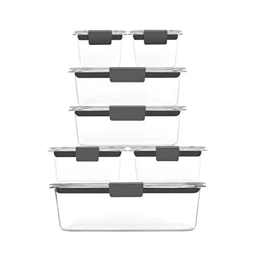 Rubbermaid Brilliance Food Storage Containers 14 Piece Set | Airtight & Leak-Proof Plastic Containers with Lids thumbnail 2