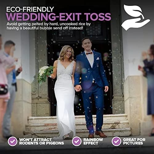 Stock Your Home Heart-Top Wedding Bubbles - 100 Count | Mini Bubble Wands for Weddings & Celebrations thumbnail 3