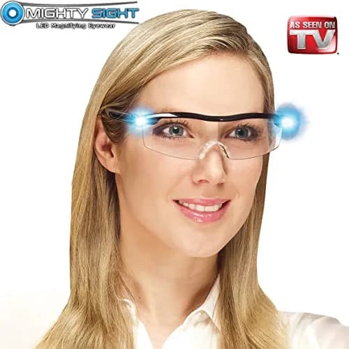 Mighty Sight LED Magnifying Eyewear 1 Count | Hands-Free 160% Magnification with Bright LEDs thumbnail 6