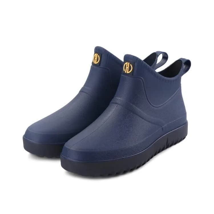 jessie Men's Blue Slip-On Waterproof Ankle Rain Boots Size 8.5 (US) | Non-Slip Rubber Work Footwear thumbnail 12