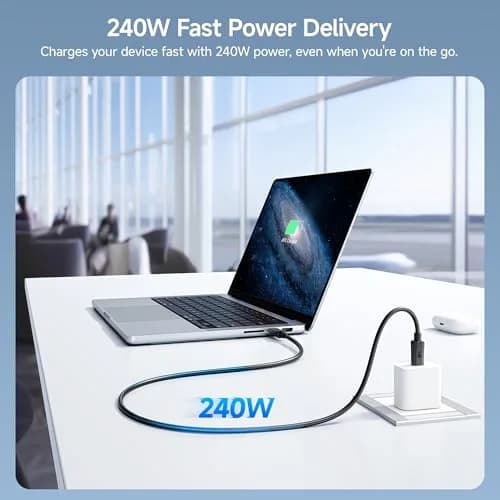 Cable Matters 20Gbps USB C to USB C Cable 1.8m (6ft) | 240W PD, 8K Video, Thunderbolt 3 Compatible thumbnail 4