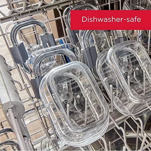 Rubbermaid Brilliance BPA-Free Food Storage Containers with Lids, Airtight Clear Set of 2 (9.6 Cup / 2.27 L) | Leak-Proof & Stackable for Meal Prep thumbnail 7