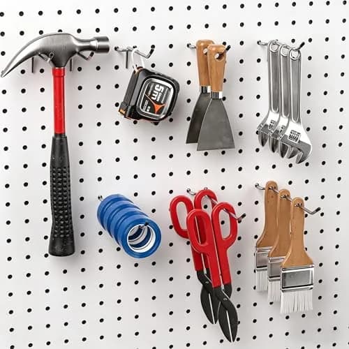 FRIMOONY 140-Piece Pegboard Hooks Assortment with Bins & Locks | Organize Tools on 1/8" & 1/4" Pegboards thumbnail 2