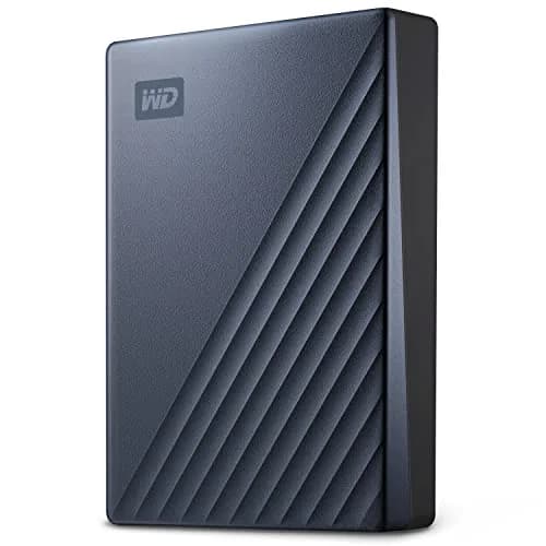 WD 5TB My Passport Ultra Portable External Hard Drive Blue | Password & Ransomware Defense thumbnail 1