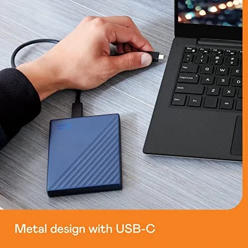 WD 5TB My Passport Ultra Portable External Hard Drive Blue | Password & Ransomware Defense thumbnail 5