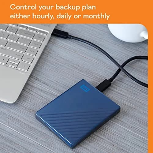 WD 5TB My Passport Ultra Portable External Hard Drive Blue | Password & Ransomware Defense thumbnail 3