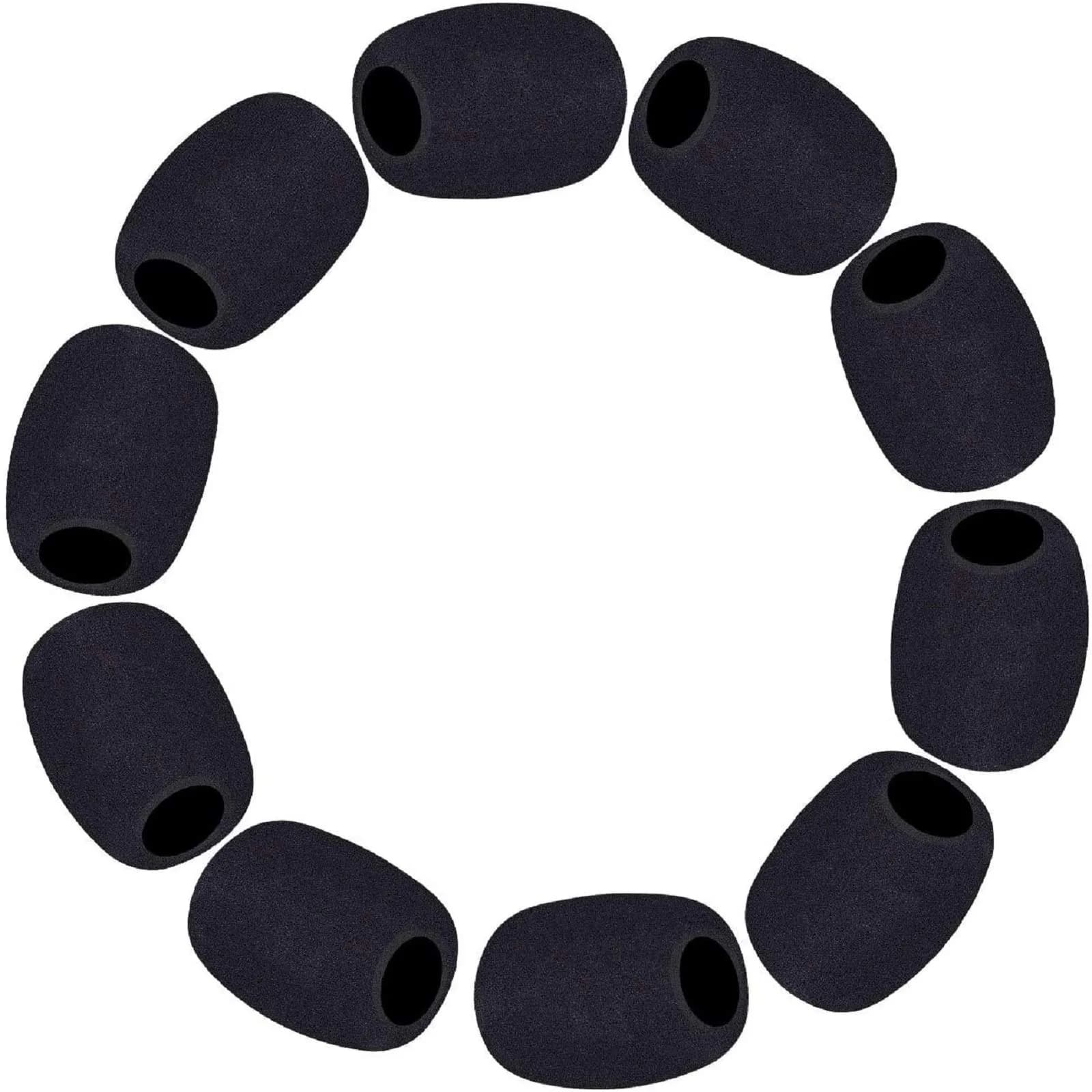 Phinus 10 Pack Lapel Microphone Windscreen Foam Covers 12mm Caliber | Noise Reduction for Headsets - main product image