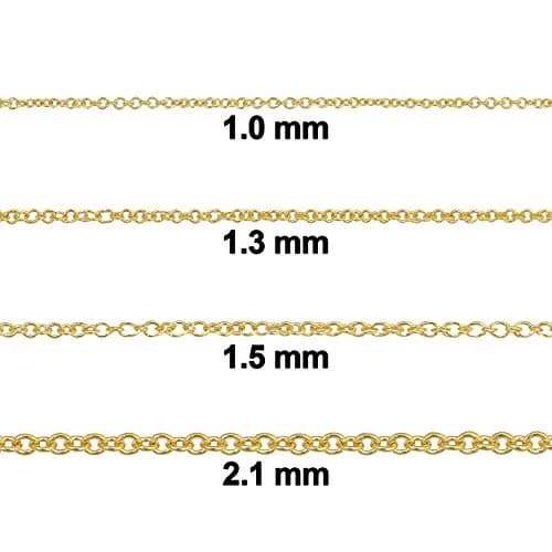 Kooljewelry 14k Gold Filled Cable Chain Necklace 24 inch (61 cm) | Elegant Everyday Jewelry thumbnail 2