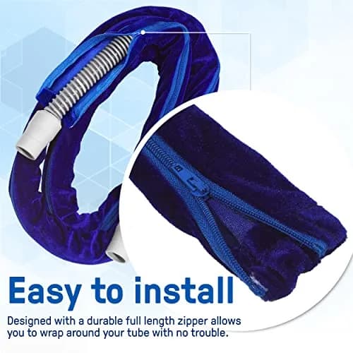 MARS WELLNESS CPAP Tube Hose Cover - Wrap Fleece Skin - Full Length Zipper (6 Foot) | Insulation & Noise Reduction thumbnail 4