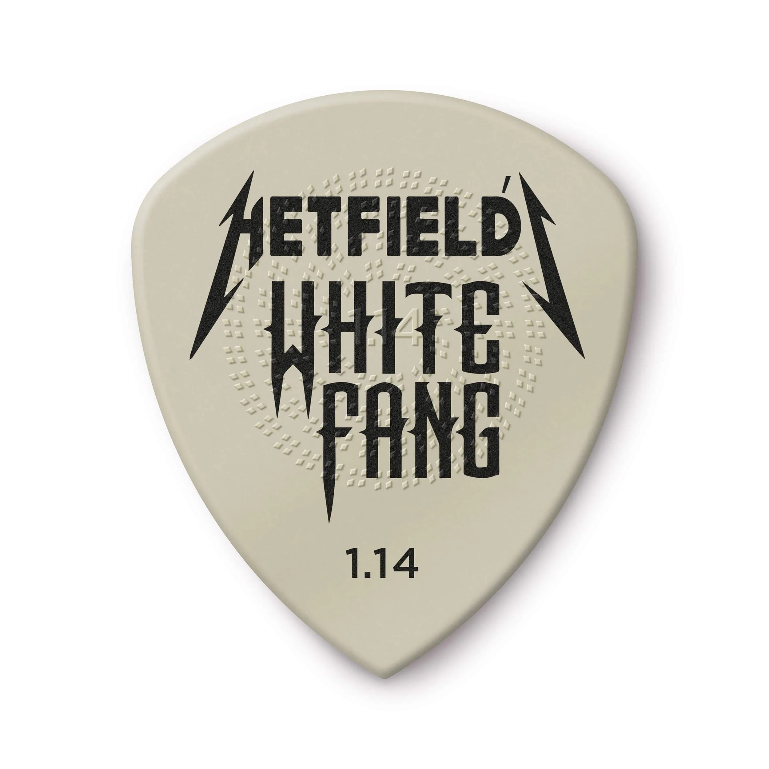 Jim Dunlop White Fang Hetfield Custom Flow Pick 1.14mm 6-Pack | USA Import for Precision Playing - main product image