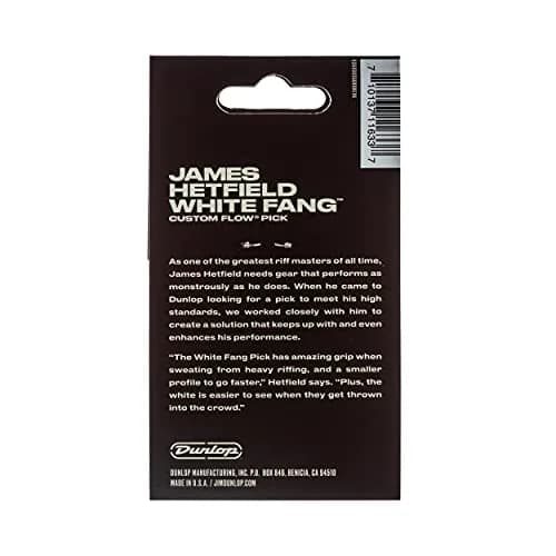 Jim Dunlop White Fang Hetfield Custom Flow Pick 1.14mm 6-Pack | USA Import for Precision Playing thumbnail 4
