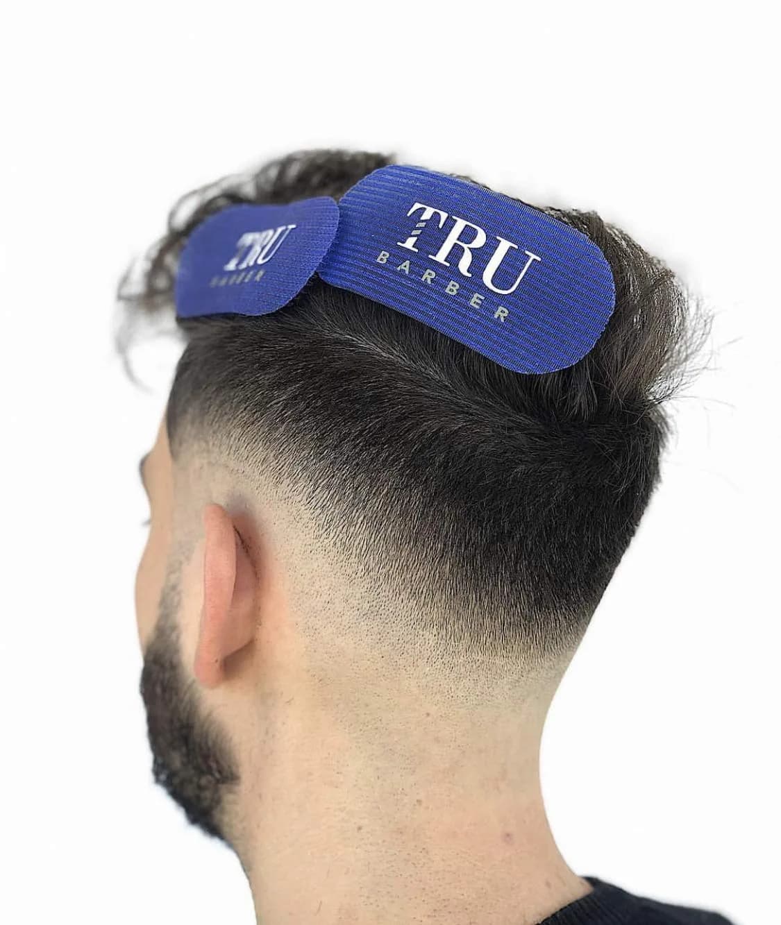 TRU BARBER Hair Grippers 6 Pcs (Black/Red) | No-Slip Styling Clips for All Hair Types — Black/Red