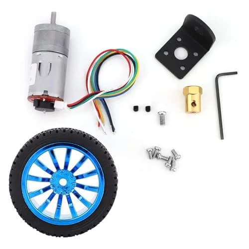 Garosa DC 12V Encoder Gear Motor 65mm | 500 RPM Metal Gear for Smart Car & Robots thumbnail 1