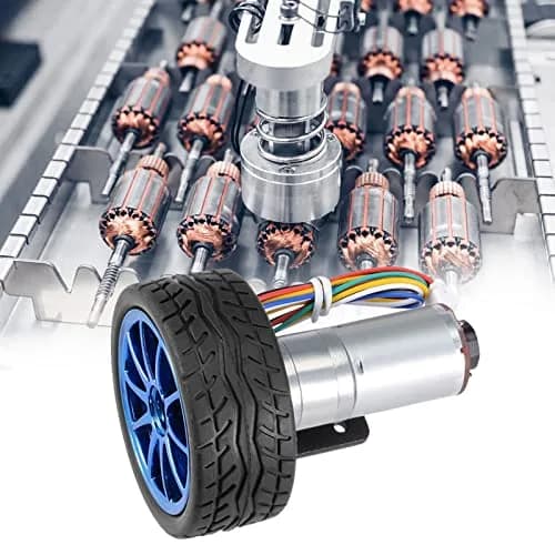 Garosa DC 12V Encoder Gear Motor 65mm | 500 RPM Metal Gear for Smart Car & Robots thumbnail 8
