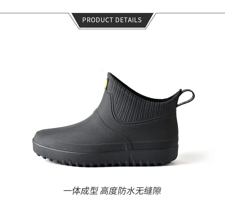 jessie Men Rain Boots Waterproof Slip On Ankle Boots 9 | Non-Slip Rubber Rain Booties thumbnail 12