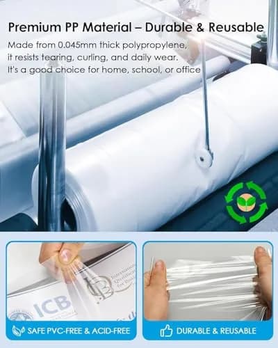 KTRIO Sheet Protectors 8.5 x 11 in (21.59 x 27.94 cm), 50 Pack | Clear Polypropylene for 3 Ring Binders thumbnail 4