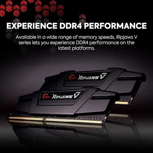 G.SKILL RipjawsV Series DDR4 RAM 16GB (2x8GB) 3600MT/s CL16-19-19-39 1.35V | High-Performance Desktop Memory thumbnail 2