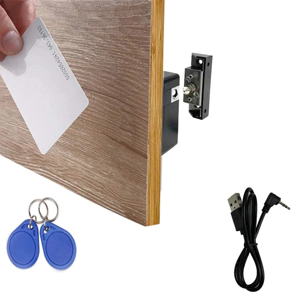 WOOCH RFID Lock Electronic Cabinet Lock, Hidden DIY Lock with USB Cable | Programmable, Wooden Cabinet Compatible