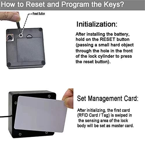 WOOCH RFID Lock Electronic Cabinet Lock, Hidden DIY Lock with USB Cable | Programmable, Wooden Cabinet Compatible thumbnail 4