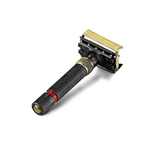 Vikings Blade Adjustable Double Edge Safety Razor 1 Count | Eco-Friendly, Reusable & Smooth Shave (The Emperor “Meiji”) thumbnail 3