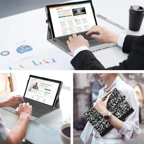 Fintie Case for Microsoft Surface Pro 7 Plus, Pro 7/6/5/4/3 12.3-inch (30.2 cm) Tablet | Composition Book Design thumbnail 8