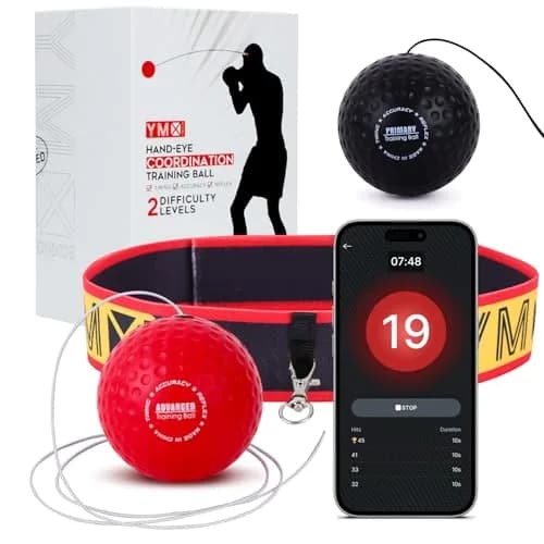 YMX BOXING Training Reflex Ball with Counter App & Headband | 150g (5.3oz) thumbnail 1