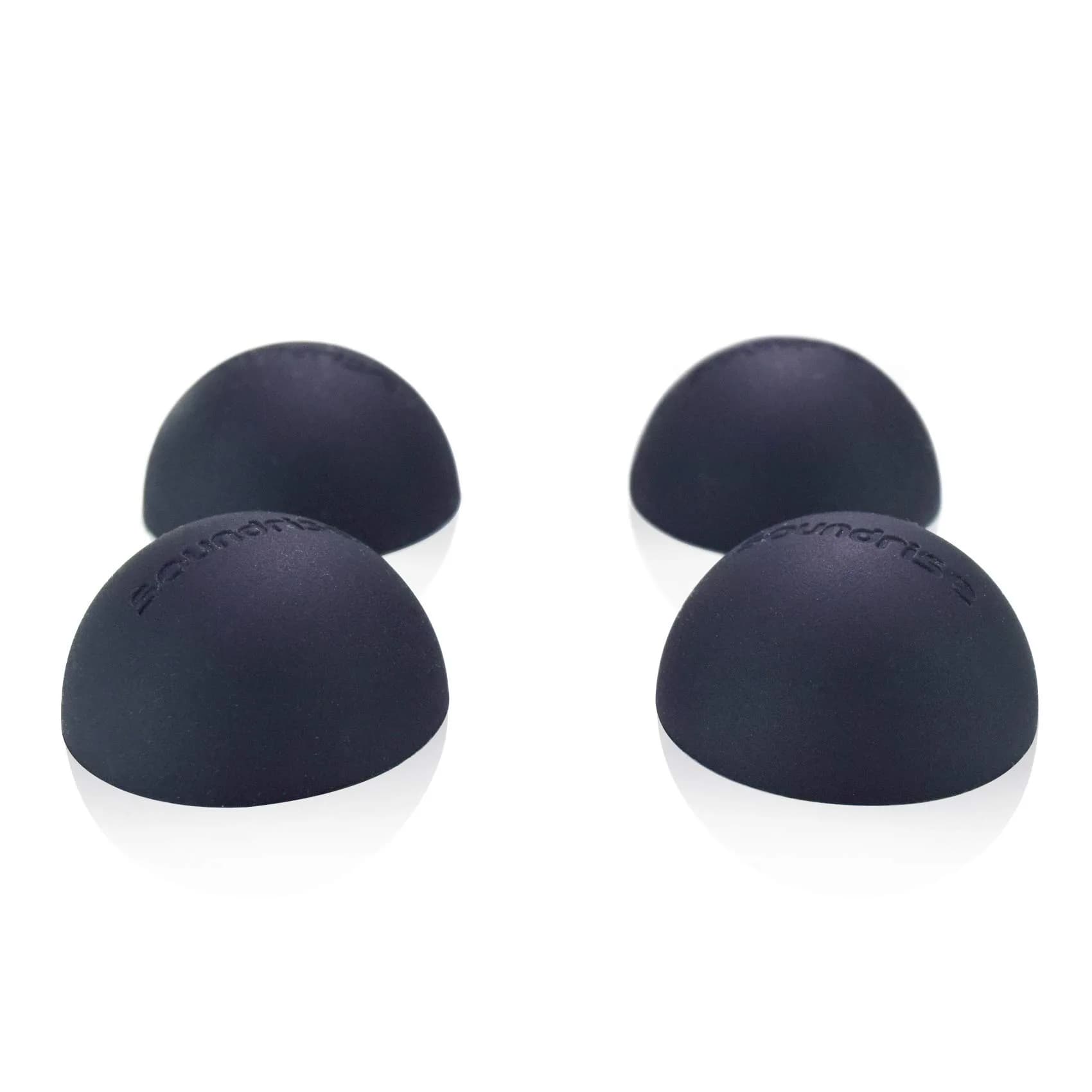 Soundrise Domes Isolation Pads - Black Silicone Anti-Vibration Feet for Speakers & Turntables, 1.27 cm (0.5 inch) Thick | 55 lb Load Capacity