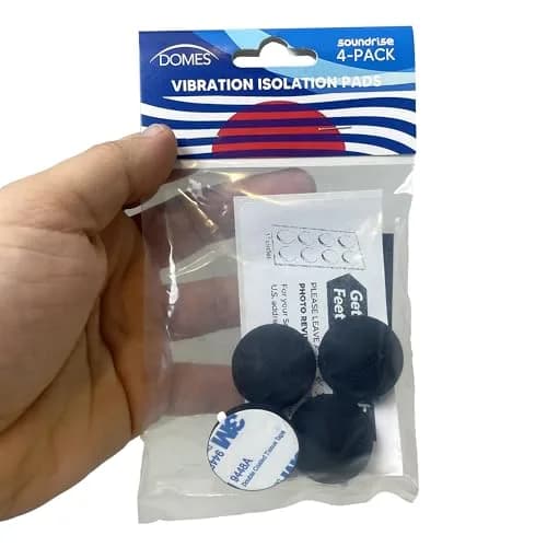 Soundrise Domes Isolation Pads - Black Silicone Anti-Vibration Feet for Speakers & Turntables, 1.27 cm (0.5 inch) Thick | 55 lb Load Capacity thumbnail 8