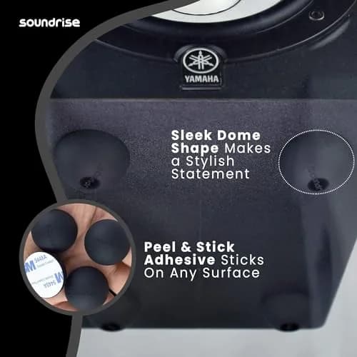 Soundrise Domes Isolation Pads - Black Silicone Anti-Vibration Feet for Speakers & Turntables, 1.27 cm (0.5 inch) Thick | 55 lb Load Capacity thumbnail 5