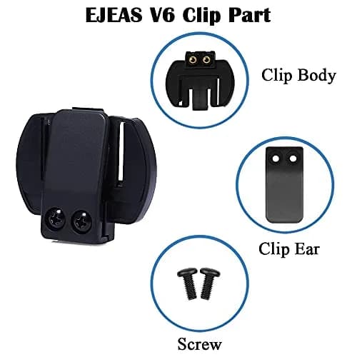 QSPORTPEAK Motorcycle Intercom Clip for V6/V4 Helmets | Black Plastic Accessory thumbnail 2