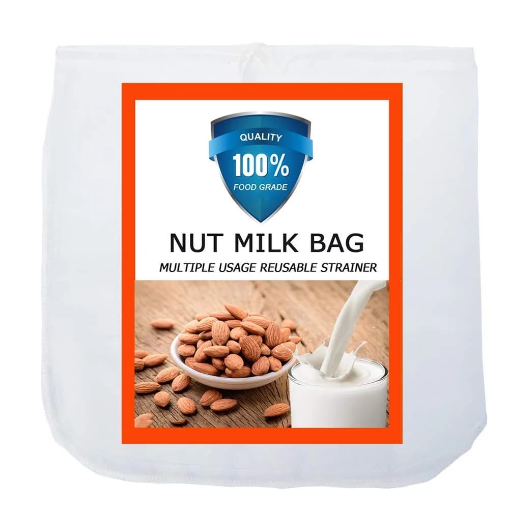 Carrollar Nut Milk Bag 12"x12" | Commercial Grade Reusable Food Strainer for Milk, Juice, Coffee, Tea - main product image