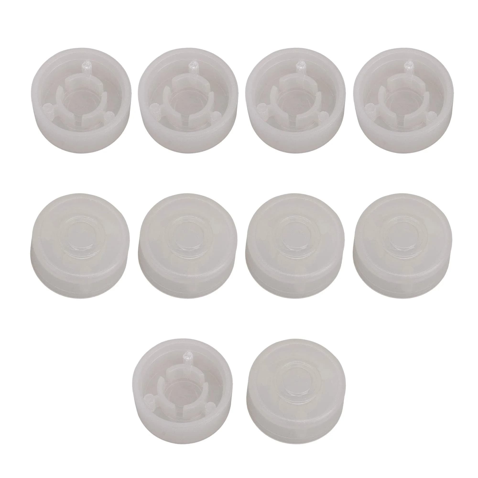 logyues White Guitar Effect Pedal Knob Cap Pack of 10 | Suitable for Beginners & Electric Guitars