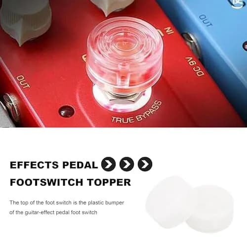 logyues White Guitar Effect Pedal Knob Cap Pack of 10 | Suitable for Beginners & Electric Guitars thumbnail 6