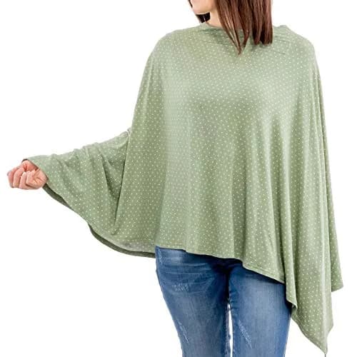 WeeSprout Nursing Cover Rosemary Stitch | Breathable Lenzing Modal Poncho with Hands-Free View thumbnail 1