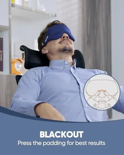 MZOO Luxury 3D Contoured Sleep Mask 10cm (3.9in) | Patented Light Blocking for Deep Sleep thumbnail 4