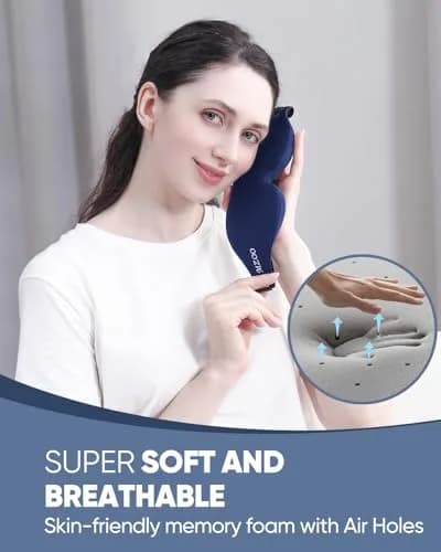 MZOO Luxury 3D Contoured Sleep Mask 10cm (3.9in) | Patented Light Blocking for Deep Sleep thumbnail 5