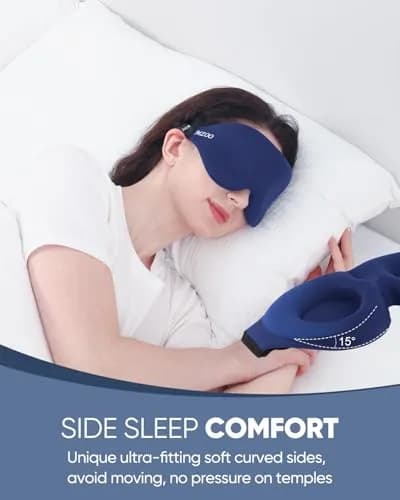 MZOO Luxury 3D Contoured Sleep Mask 10cm (3.9in) | Patented Light Blocking for Deep Sleep thumbnail 3