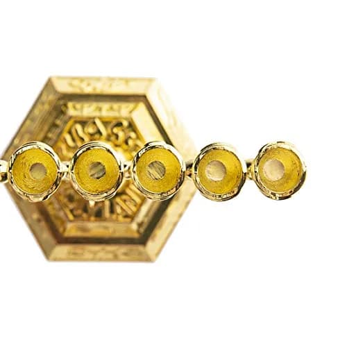 YU FENG 7-Branch Hanukkah Menorah Candle Holder 11cm (4.3 inch) | Religious Tabletop Decor thumbnail 3