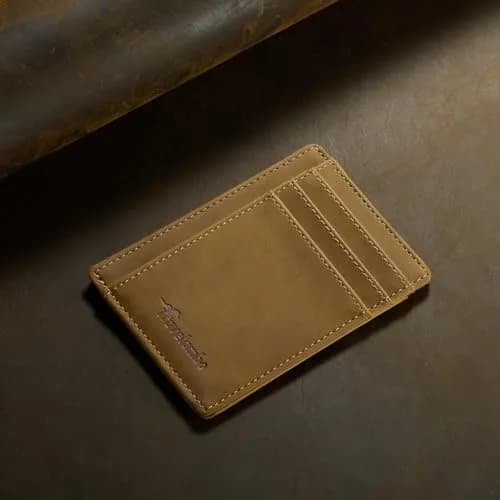 Travelambo Slim Wallet Front Pocket Minimalist Leather RFID Blocking Medium Size thumbnail 5