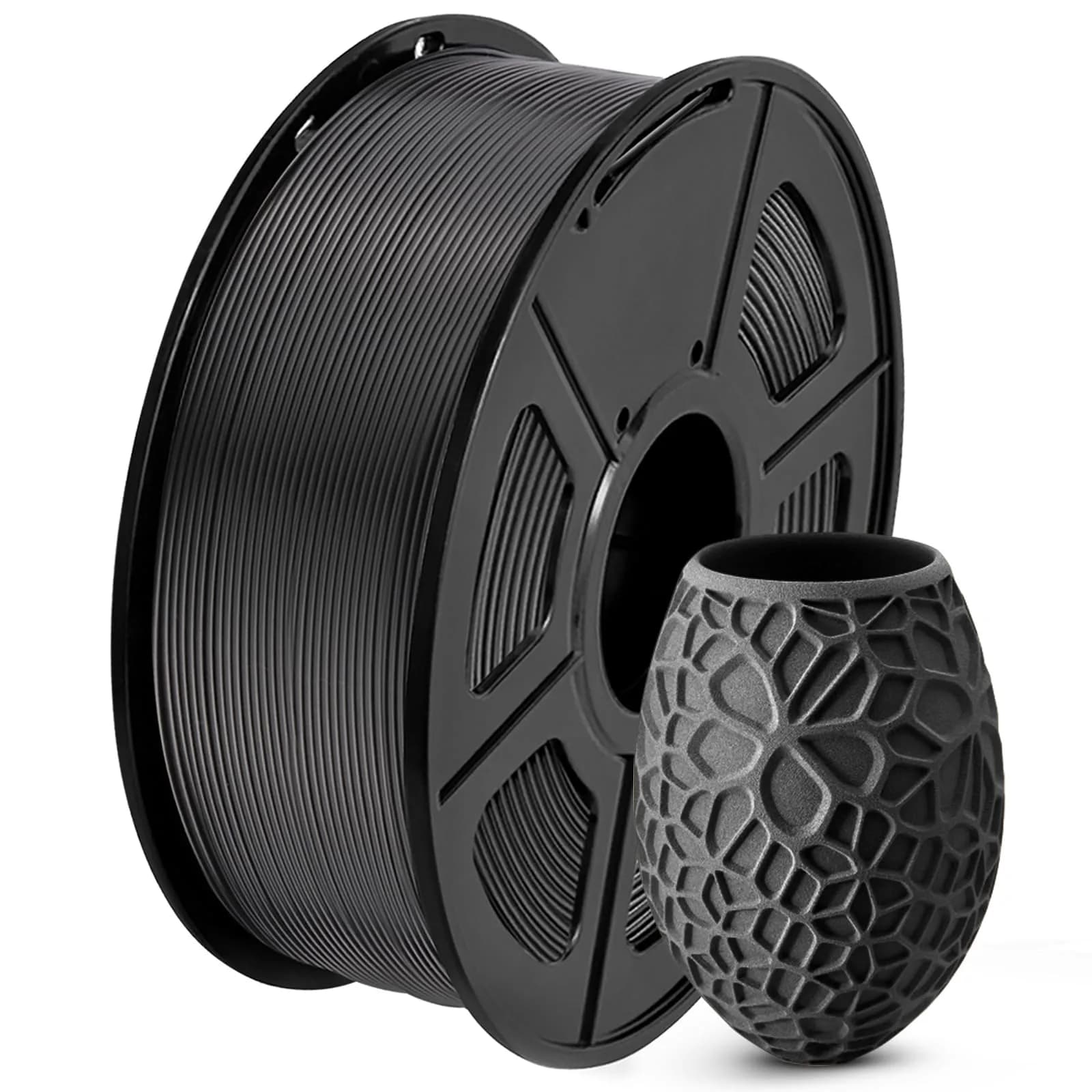 SUNLU PLA 3D Printer Filament, Black, 1kg | Reliable, Easy to Use, No Clogs - main product image