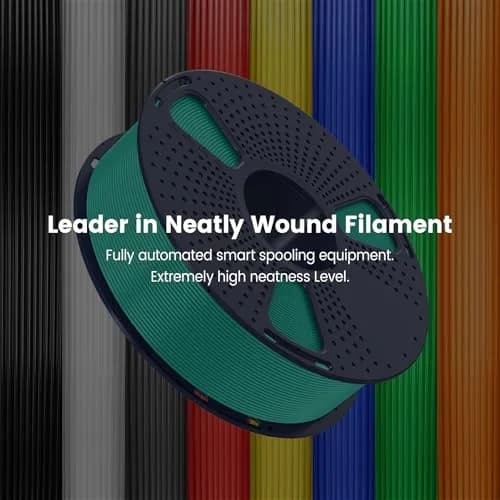 SUNLU PLA 3D Printer Filament, Black, 1kg | Reliable, Easy to Use, No Clogs thumbnail 3