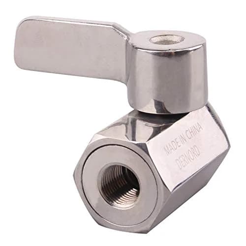 DERNORD 1/8 Inch Stainless Steel Mini Ball Valve NPT FxM Thread Pack of 2 | Corrosion-Resistant, Suitable for Water & Gas thumbnail 6