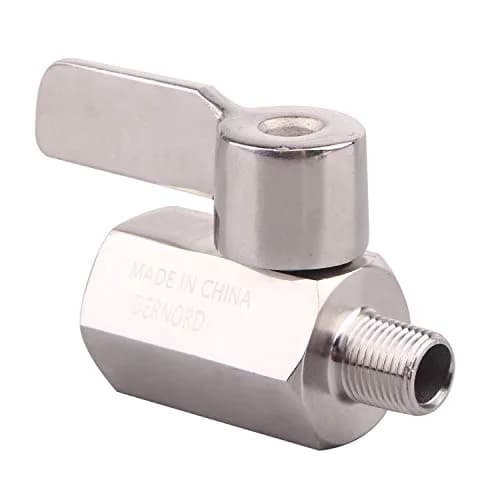 DERNORD 1/8 Inch Stainless Steel Mini Ball Valve NPT FxM Thread Pack of 2 | Corrosion-Resistant, Suitable for Water & Gas thumbnail 8