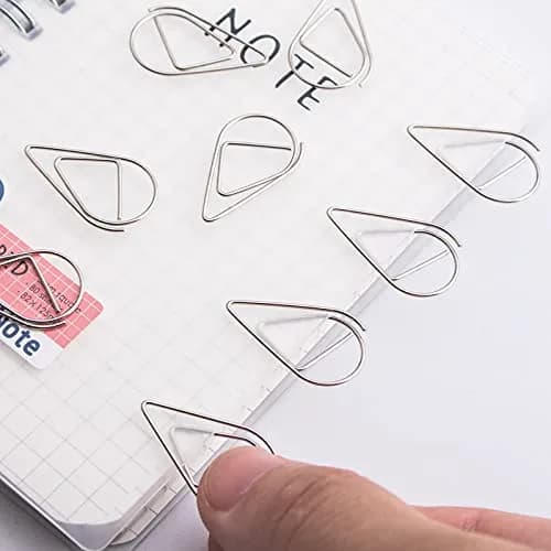 VENCINK Silver Teardrop Paper Clips 300 pcs | Durable Stainless Steel Office & School Supplies thumbnail 4