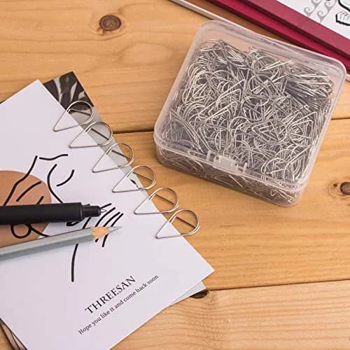 VENCINK Silver Teardrop Paper Clips 300 pcs | Durable Stainless Steel Office & School Supplies thumbnail 6