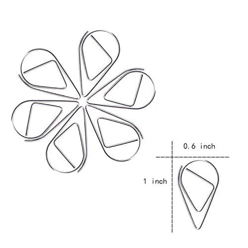 VENCINK Silver Teardrop Paper Clips 300 pcs | Durable Stainless Steel Office & School Supplies thumbnail 3