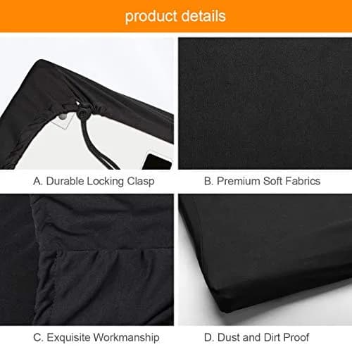 Coolrunner Piano Keyboard Dust Cover For 61/76/88 Keys | Elastic Cord Locking Clasp thumbnail 4