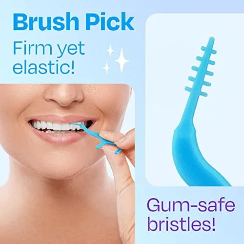 Trueocity Mint Dental Floss Picks 200 Count | Sensitive Gums Glide & Clean thumbnail 4