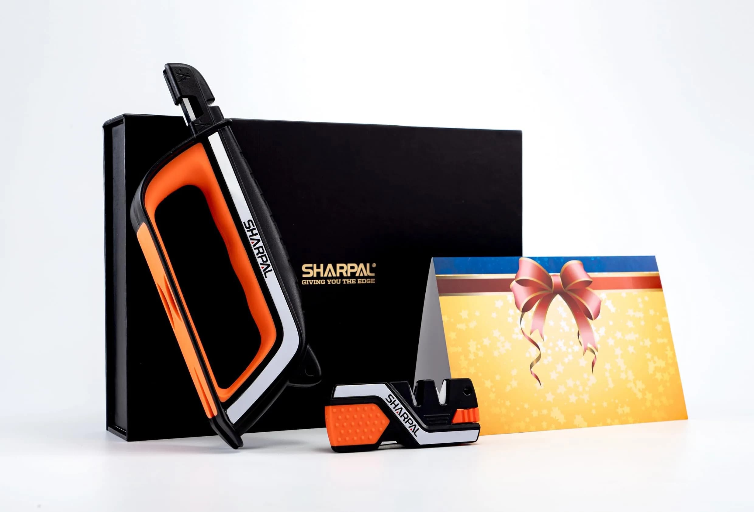SHARPAL 101N-G Pocket Knife Sharpener with Ferro Rod & Whistle | 10.9 cm (4.3 in) Length — Combo Gift Pack